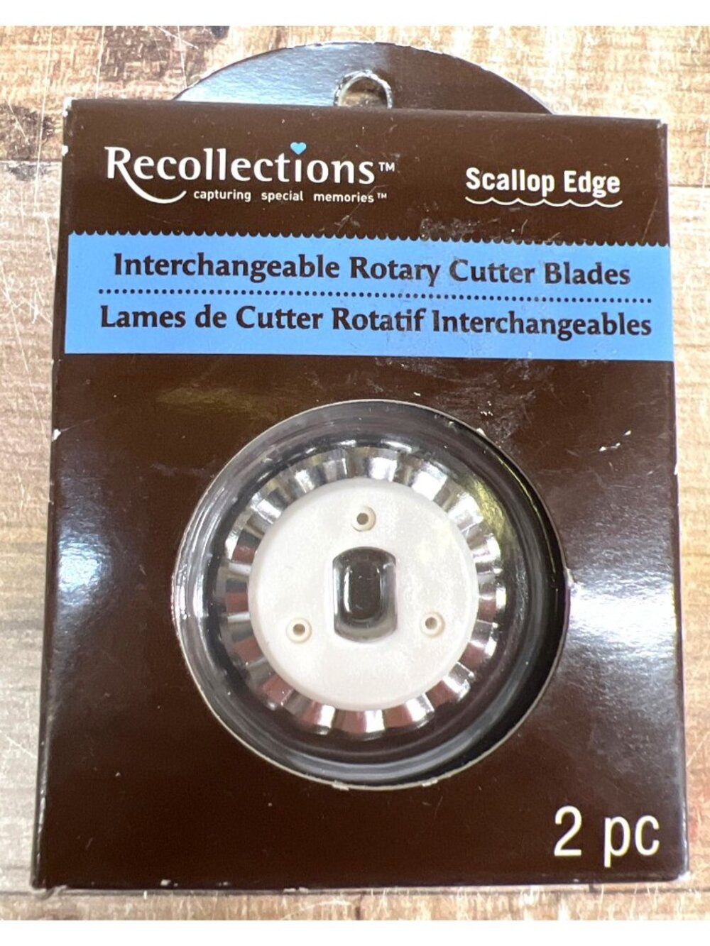 Recollections Scallop Edge Rotary Cutter Blades 2-Pack For Crafting & Scrapbook